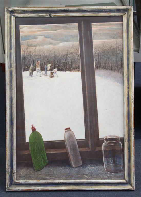 Peter Messer (1954-) Artists 23.5 x 15.5in.